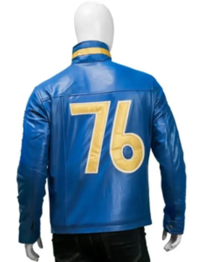 Vault Fallout 76 Blue Leather Jacket Vault Fallout 76 Blue Leather Jacket