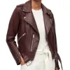 Virgin River Brie Sheridan Maroon Biker Leather Jacket Virgin River Brie Sheridan Maroon Biker Leather Jacket