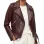 Virgin River Brie Sheridan Maroon Biker Leather Jacket