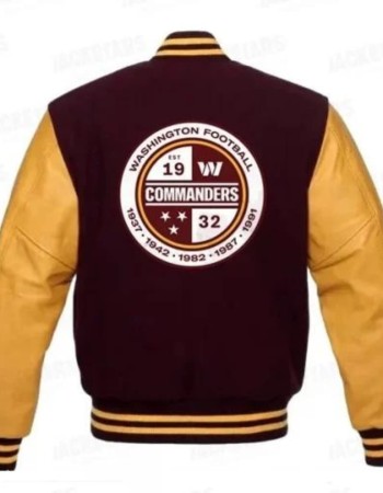 Washington Commanders Varsity Bomber Jacket