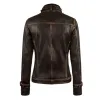 Captain America The Winter Soldier Scarlett Johansson Brown Leather Jacket