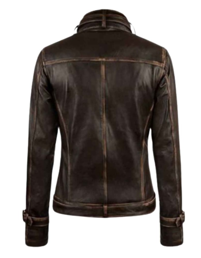 Captain America The Winter Soldier Scarlett Johansson Brown Leather Jacket Captain America The Winter Soldier Scarlett Johansson Brown Leather Jacket