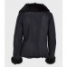 Womens Black Shearling Leather Jacket