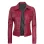Womens Pink Trucker Leather Jacket
