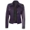 Women's Purple Trucker Leather Jacket