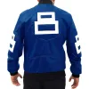 8 Ball Blue Leather Bomber Jacket