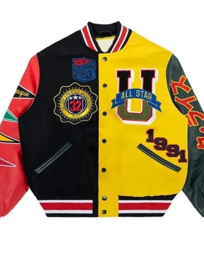 All Star Hipster Smoke Rise Varsity Bomber Jacket