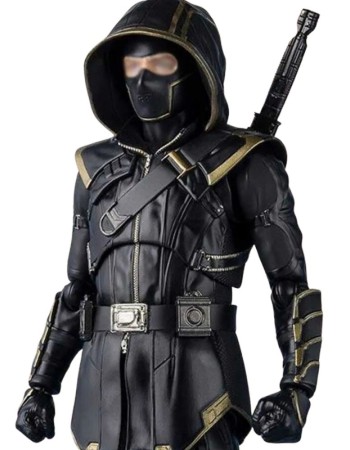 Avengers Endgame Ronin Hooded Black Leather Jacket Avengers Endgame Ronin Hooded Black Leather Jacket