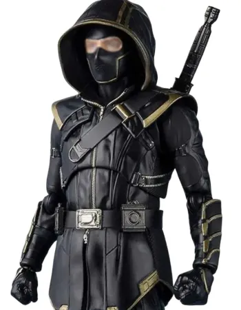 Avengers Endgame Ronin Hooded Black Leather Jacket