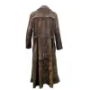 BATMAN KNIGHTMARE FUTURE DISTRESSED BROWN LEATHER COAT