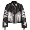 Birds of Prey Harley Quinn Fringe Black Leather Jacket Birds of Prey Harley Quinn Fringe Black Leather Jacket