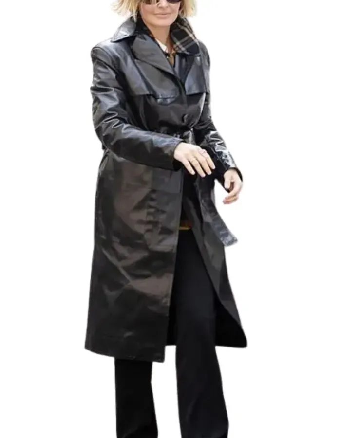 Birthday Bash Lara Bingle Black Leather Coat