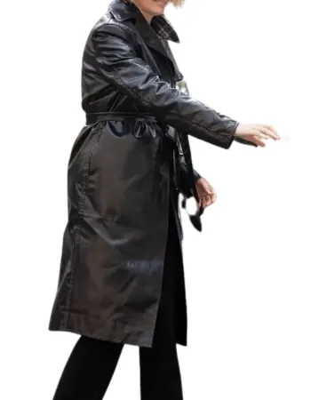 Birthday Bash Lara Bingle Black Leather Coat