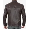 Cafe Racer Mens Dark Brown Cowhide Leather Jacket Cafe Racer Mens Dark Brown Cowhide Leather Jacket