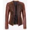 Cafe Racer Womens Brown Textured Leather Jacket