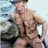 Crocodile Dundee Paul Hogan Brown Leather Vest