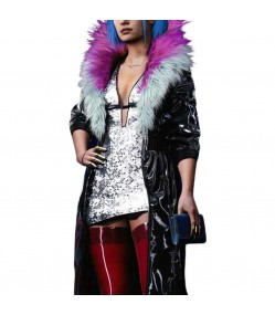 CYBERPUNK 2077 EVELYN PARKER BLACK LEATHER COAT CYBERPUNK 2077 EVELYN PARKER BLACK LEATHER COAT