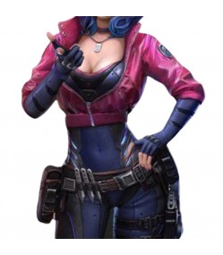 CYBERPUNK 2077 KIRA MADROXX PINK LEATHER JACKET CYBERPUNK 2077 KIRA MADROXX PINK LEATHER JACKET