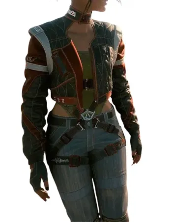 CYBERPUNK 2077 PANAM PALMER COSPLAY LEATHER JACKET CYBERPUNK 2077 PANAM PALMER COSPLAY LEATHER JACKET