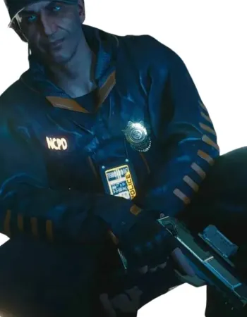 CYBERPUNK 2077 STINTS BLACK LEATHER JACKET