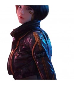 CYBERPUNK 2077 SYN BLACK LEATHER JACKET CYBERPUNK 2077 SYN BLACK LEATHER JACKET