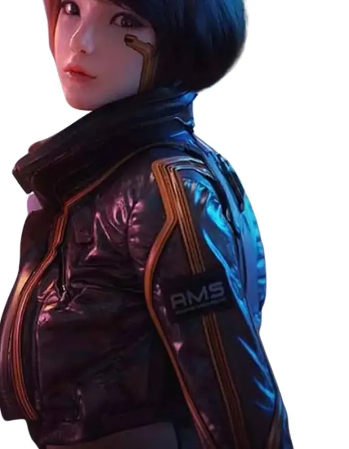 CYBERPUNK 2077 SYN BLACK LEATHER JACKET CYBERPUNK 2077 SYN BLACK LEATHER JACKET