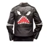 Daft Punk Shark Black Leather Jacket Daft Punk Shark Black Leather Jacket