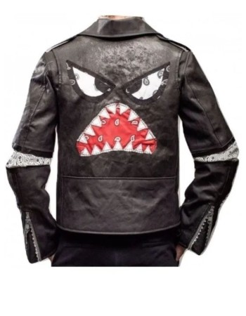 Daft Punk Shark Black Leather Jacket