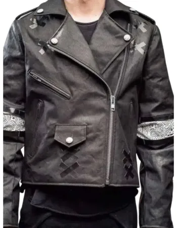Daft Punk Shark Black Leather Jacket Daft Punk Shark Black Leather Jacket