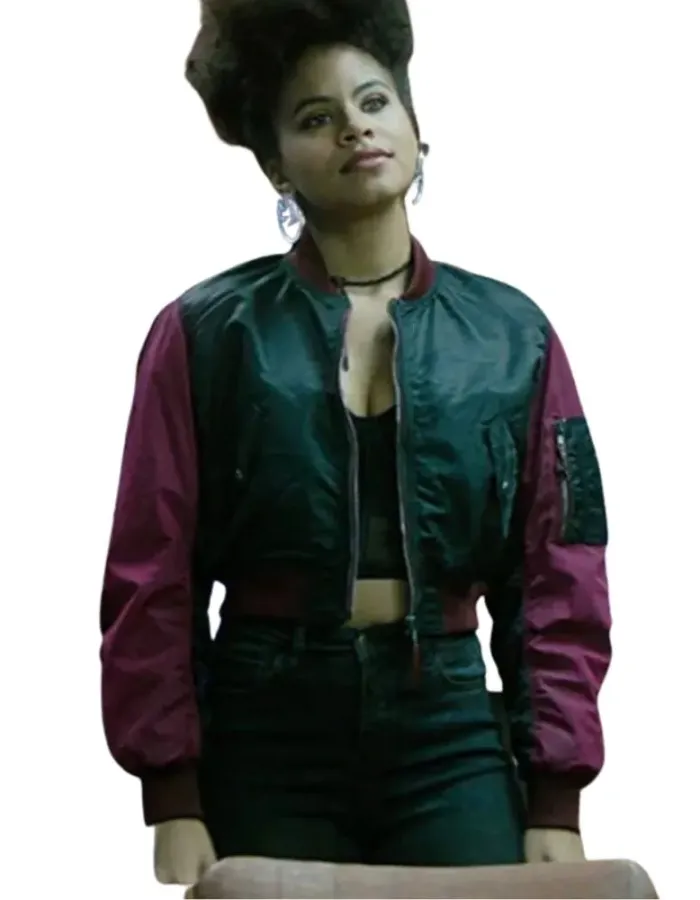 Deadpool 2 Domino Black Bomber Leather Jacket Deadpool 2 Domino Black Bomber Leather Jacket
