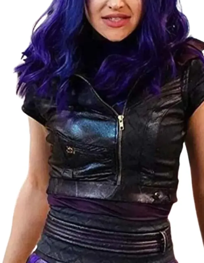 Descendants 3 Mal Dove Black Leather Jacket