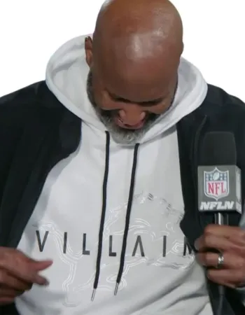 BRAD HOLMES DETROIT LIONS VILLAIN WHITE FLEECE HOODIE