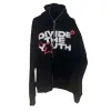 DIVIDE THE YOUTH BLACK FLEECE HOODIE DIVIDE THE YOUTH BLACK FLEECE HOODIE