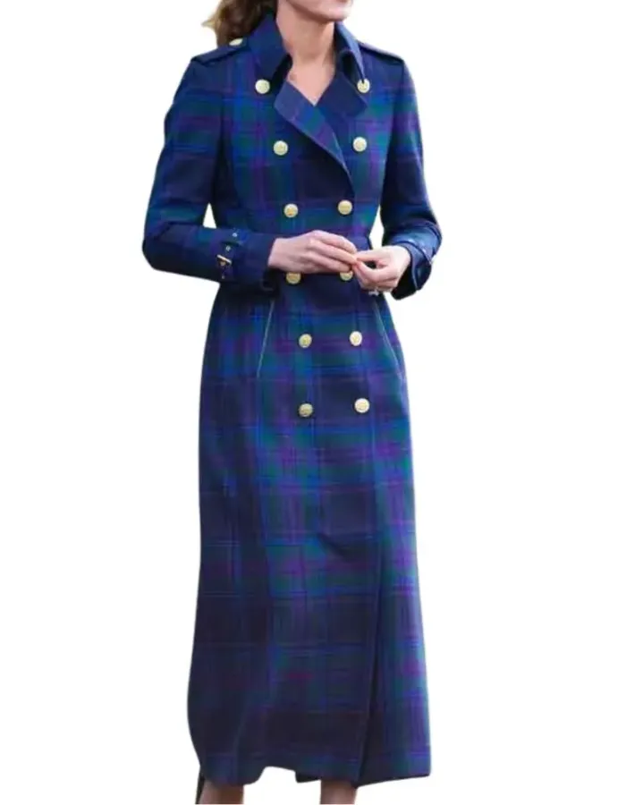 DUCHESS OF CAMBRIDGE KATE MIDDLETON TARTAN COAT DUCHESS OF CAMBRIDGE KATE MIDDLETON TARTAN COAT
