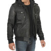 Men's Black Bomber Snuff Leather Jacket Men's Black Bomber Snuff Leather Jacket