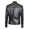 Ellen Womens Quilted Black Leather Biker Jacket Ellen Womens Quilted Black Leather Biker Jacket