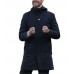 ERIK TEN HAG BLUE HOODED COTTON COAT