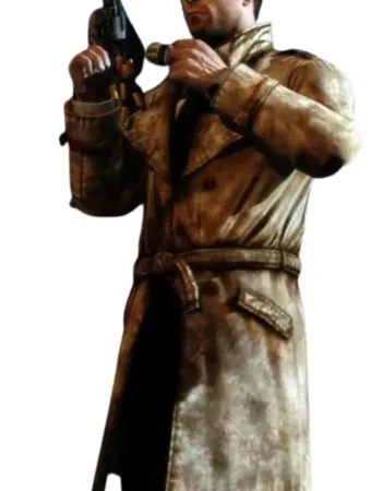 FALLOUT 4 MYSTERIOUS STRANGER BELTED LEATHER COAT FALLOUT 4 MYSTERIOUS STRANGER BELTED LEATHER COAT
