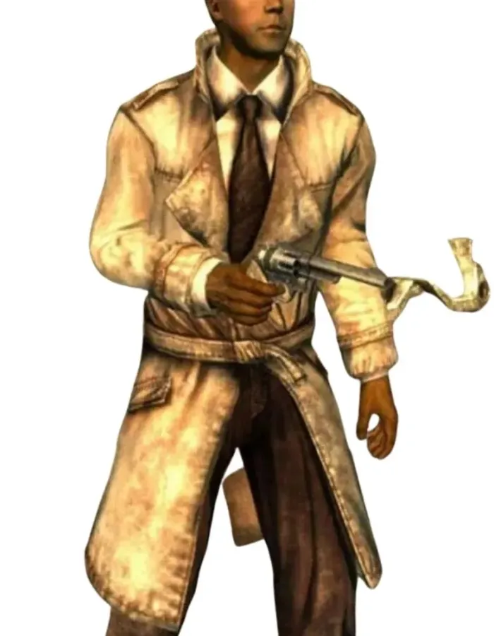 FALLOUT 4 MYSTERIOUS STRANGER BELTED LEATHER COAT