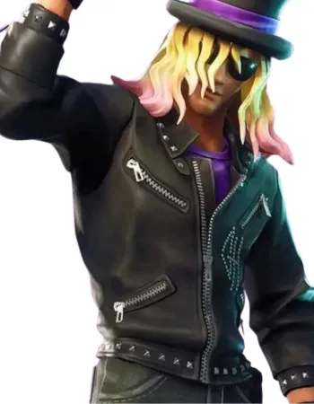 Fortnite Stage Slayer Black Leather Jacket