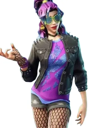 Fortnite Synth Star Studded Leather Jacket