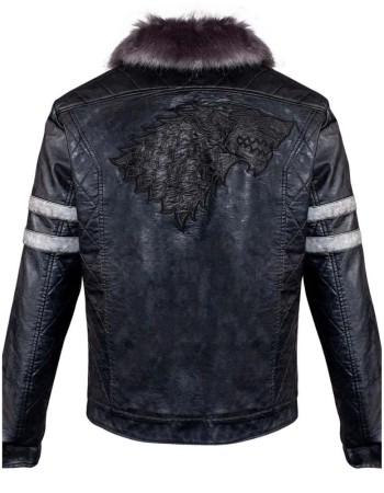 Game Of Thrones Shearling Black Leather Jacket