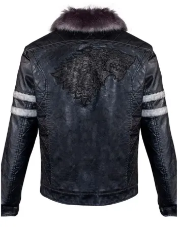 Game Of Thrones Shearling Black Leather Jacket