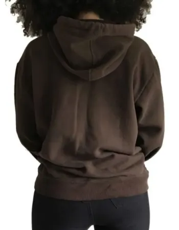 UNISEX BROWN FLEECE HOODIE
