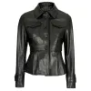 Gladys Women's Body Black Peplum Leather Jacket Gladys Women's Body Black Peplum Leather Jacket