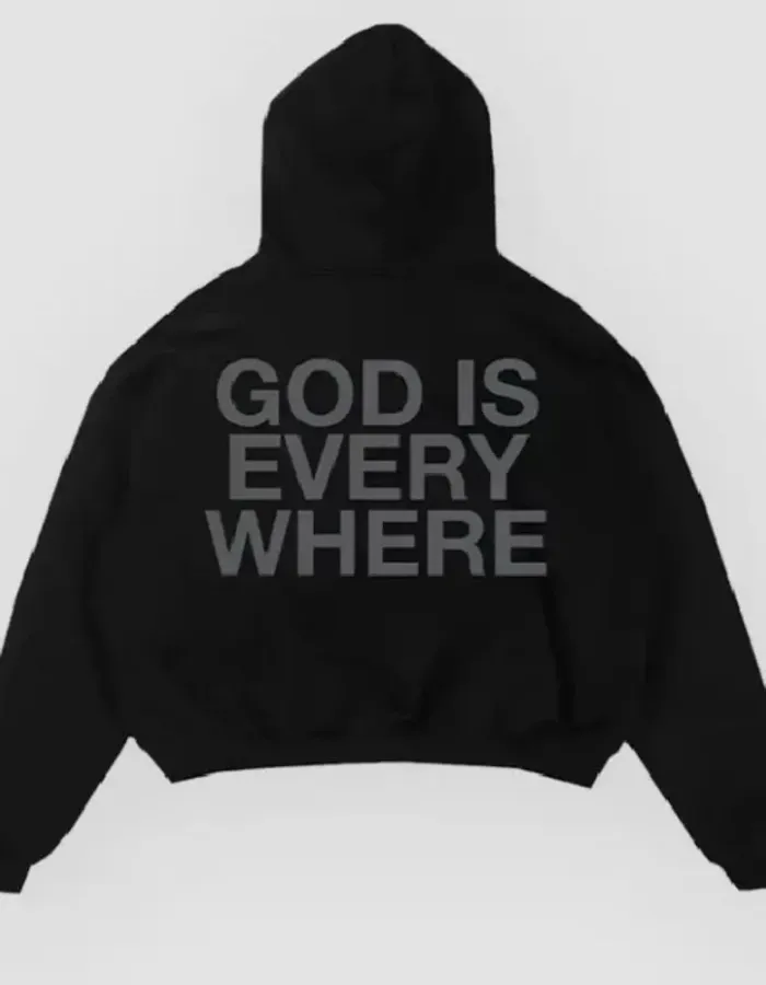 GOD IS EVERYWHERE BLACK HOODIE GOD IS EVERYWHERE BLACK HOODIE