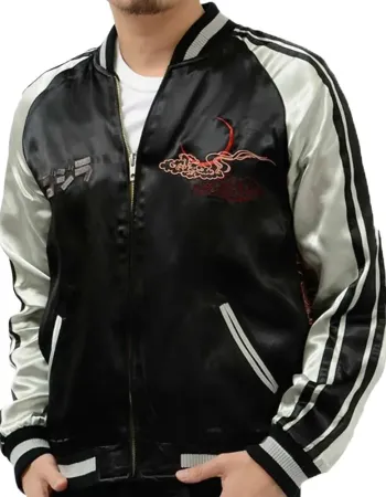 GODZILLA BLACK BOMBER JACKET GODZILLA BLACK BOMBER JACKET