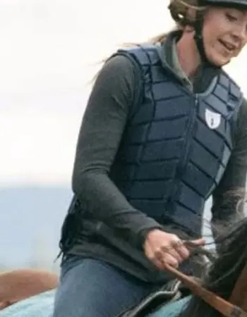 HEARTLAND AMY FLEMING BLACK LEATHER VEST
