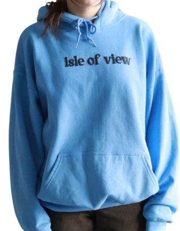 ISLE OF VIEW BLUE FLEECE HOODIE ISLE OF VIEW BLUE FLEECE HOODIE