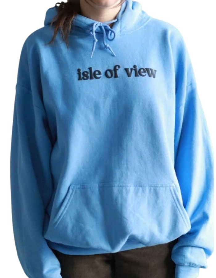 ISLE OF VIEW BLUE FLEECE HOODIE ISLE OF VIEW BLUE FLEECE HOODIE
